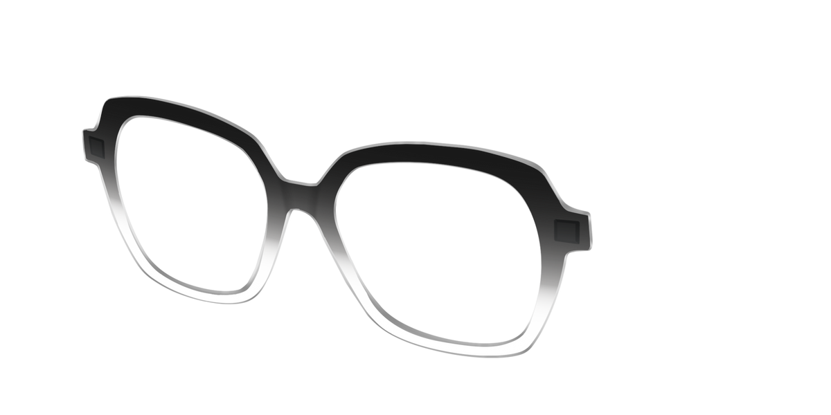 The Black Gradient Crystal - Angle Top Image - Pair Eyewear