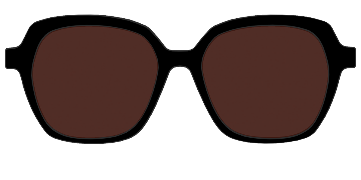 The Black with Brown Golf lens - Front Top Image - Pair Eyewear