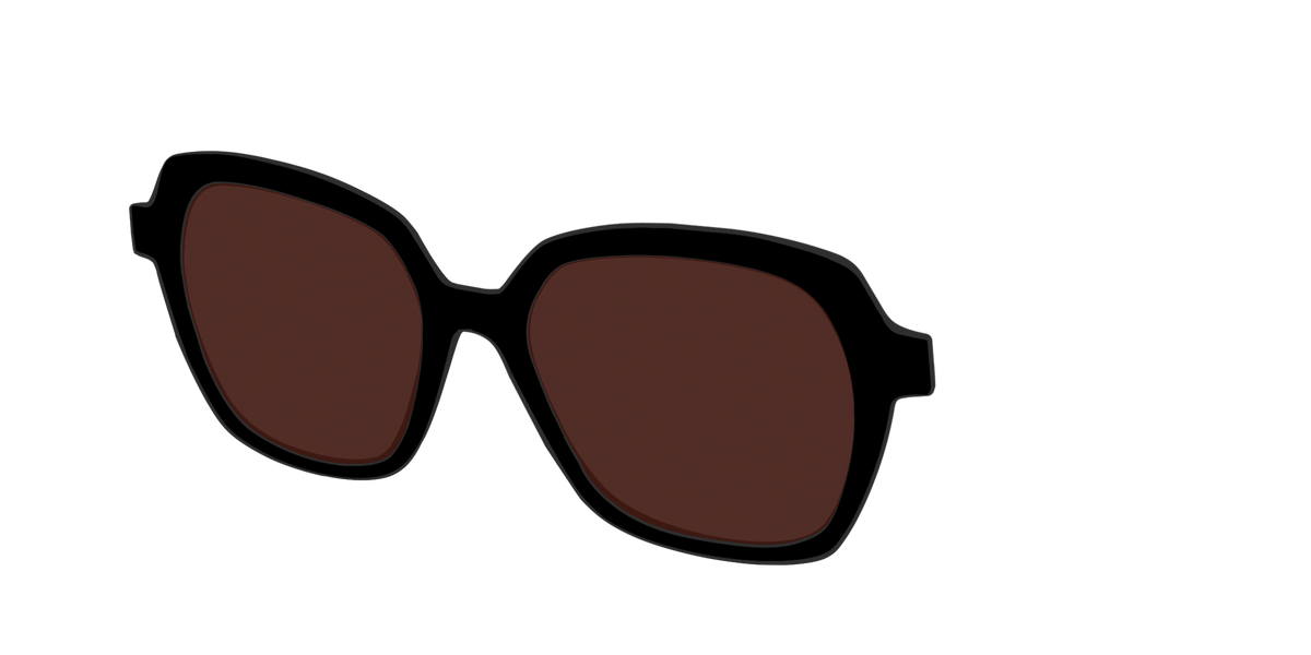 The Black with Brown Golf lens - Angle Top Image - Pair Eyewear
