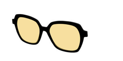 The Black With Citrine Yellow lens - Angle Top Thumbnail - Pair Eyewear