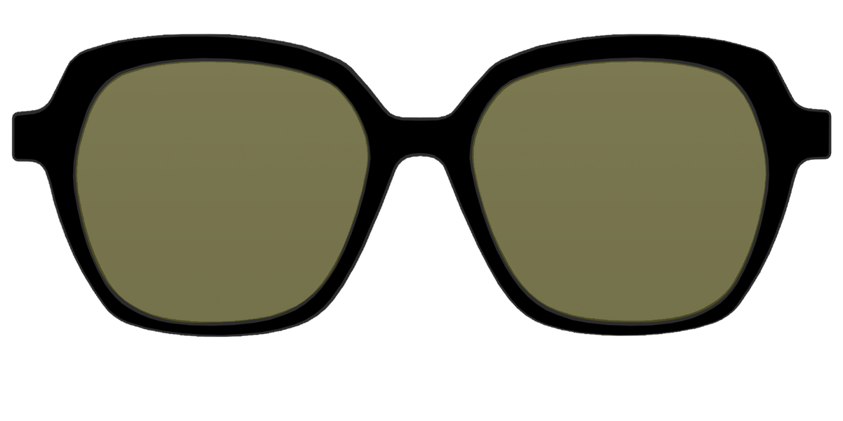 The Black with Green Racquet Sport lens - Front Top Image - Pair Eyewear