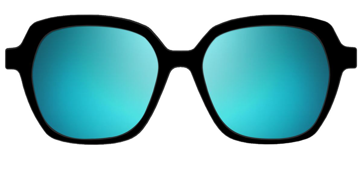 The Polarized Blue Reflective Sun Top - Front Top Image - Pair Eyewear