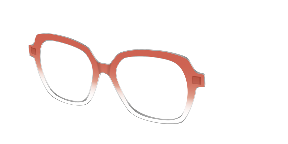 The Burnt Orange Gradient Crystal - Angle Top Image - Pair Eyewear