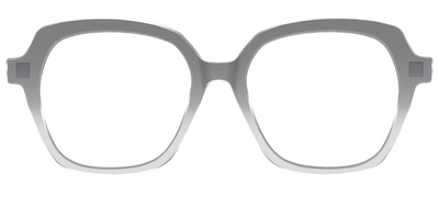 The Charcoal to Light Gray Gradient Crystal - Front Top Thumbnail - Pair Eyewear