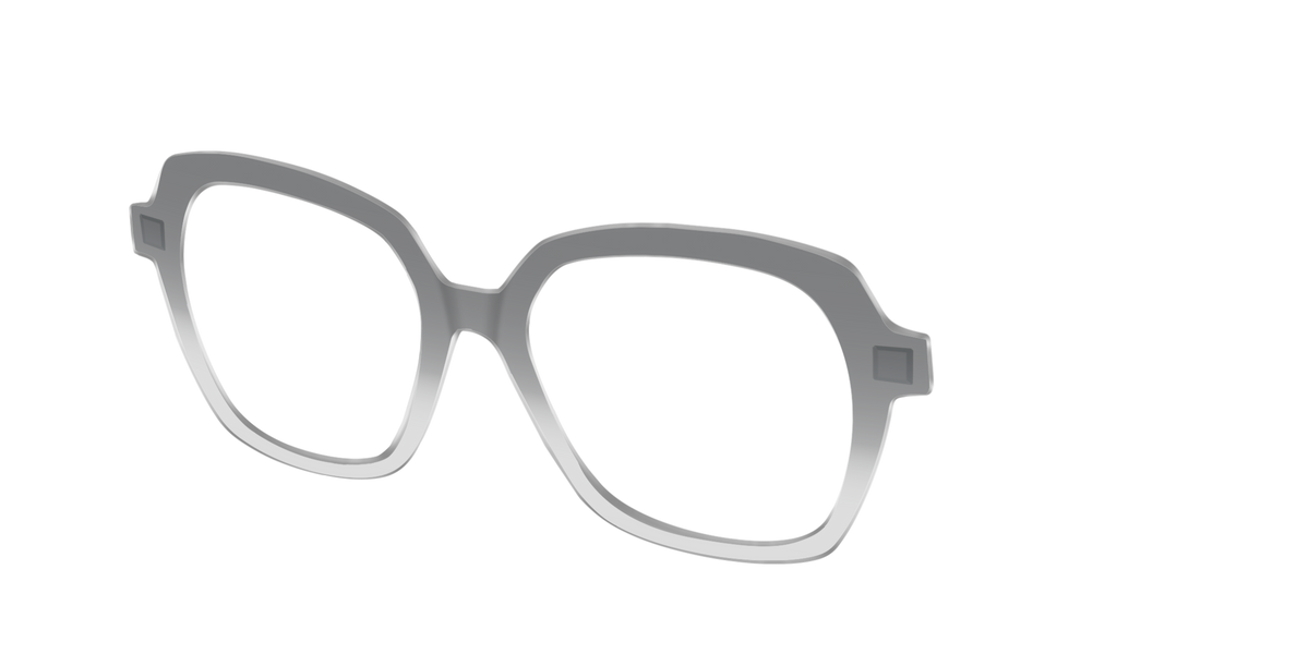 The Charcoal to Light Gray Gradient Crystal - Angle Top Image - Pair Eyewear