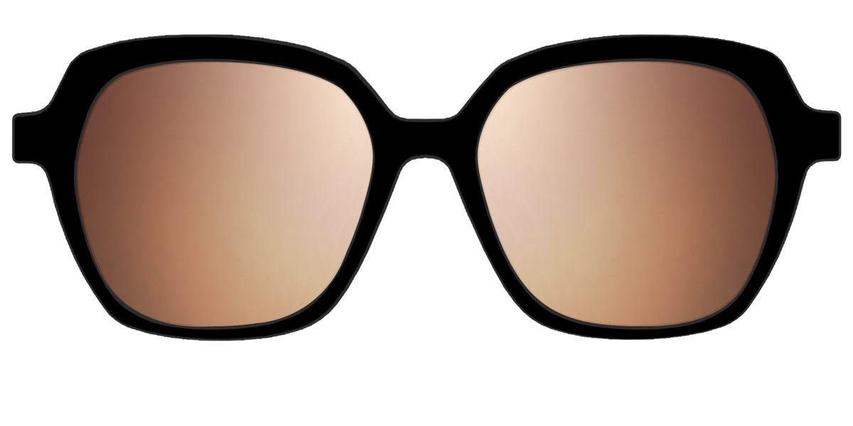 The Polarized Gold Reflective Sun Top - Front Top Image - Pair Eyewear