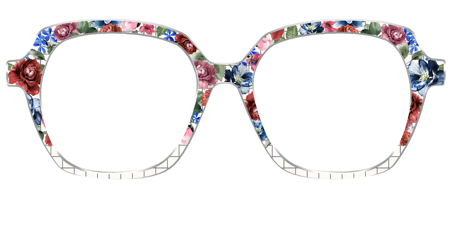 The Graph Paper Floral - Front Top Image - Pair Eyewear