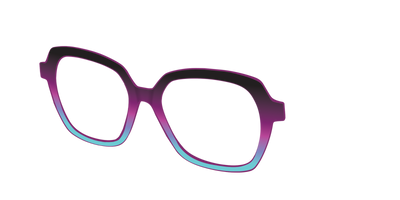 The Licorice to Seafoam Gradient - Angle Top Thumbnail - Pair Eyewear