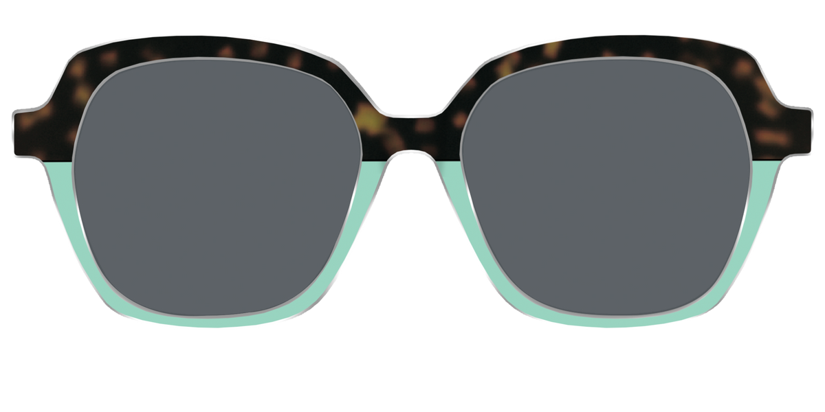 The Polarized Matcha Split Sun Top - Front Top Image - Pair Eyewear