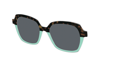 The Polarized Matcha Split Sun Top - Angle Top Thumbnail - Pair Eyewear