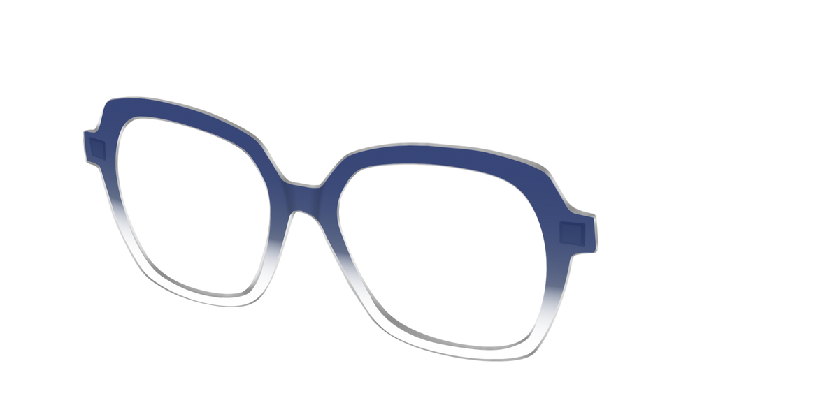 The Navy Gradient Crystal - Angle Top Image - Pair Eyewear