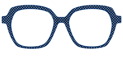 The Navy Pin Dot - Front Top Thumbnail - Pair Eyewear