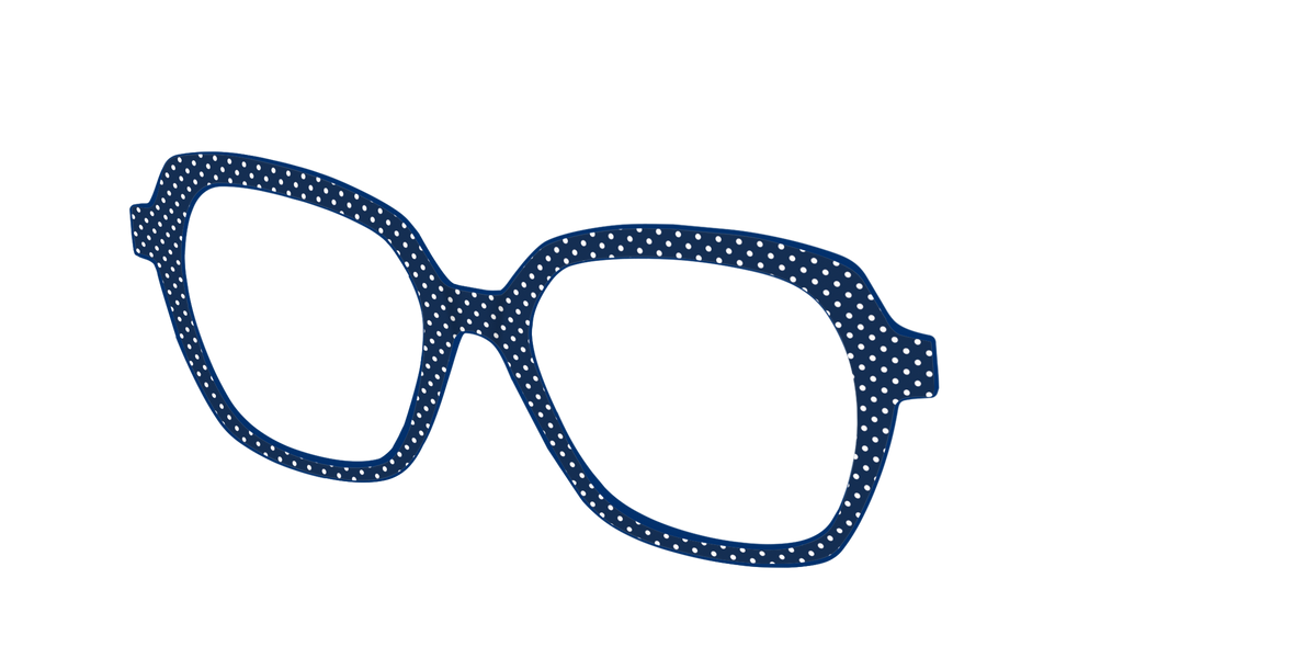 The Navy Pin Dot - Angle Top Image - Pair Eyewear