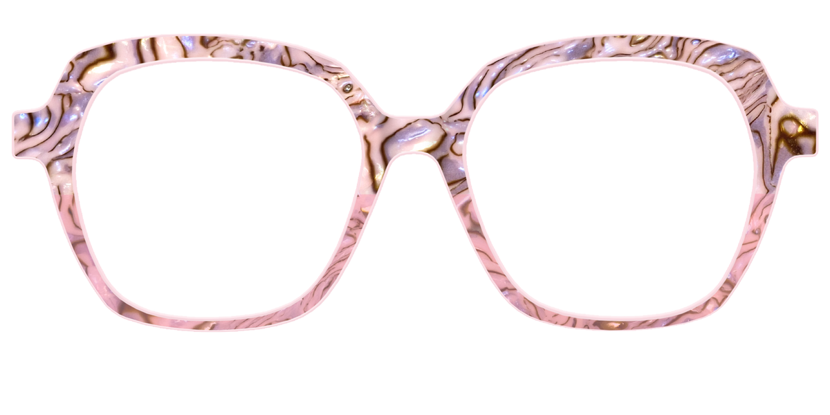 The Pink Conch Shell Pearl Crystal Split - Front Top Image - Pair Eyewear