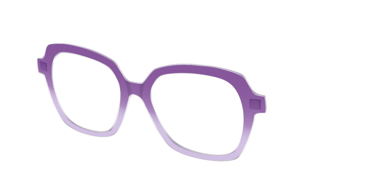 The Plum to Lilac Gradient Crystal - Angle Top Image - Pair Eyewear