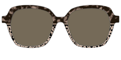 The Polarized Ink Blot Tortoise Split Sun Top - Front Top Thumbnail - Pair Eyewear