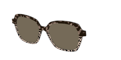 The Polarized Ink Blot Tortoise Split Sun Top - Angle Top Thumbnail - Pair Eyewear