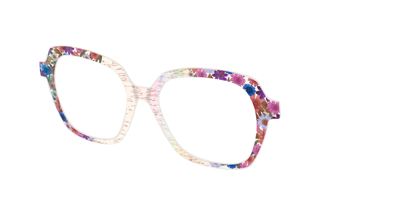 The Pressed Flowers with Foil Crystal - Angle Top Image - Pair Eyewear