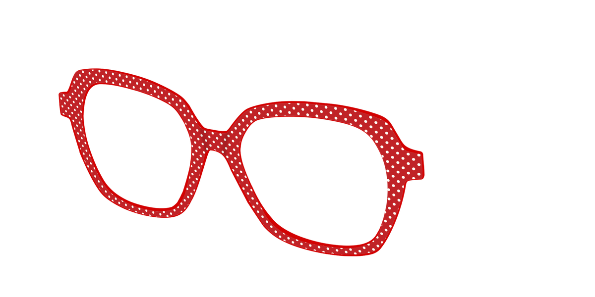 The Ruby Pin Dot - Angle Top Image - Pair Eyewear