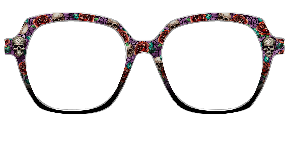 The Skull & Thorn Stained Glass - Front Top Image - Pair Eyewear