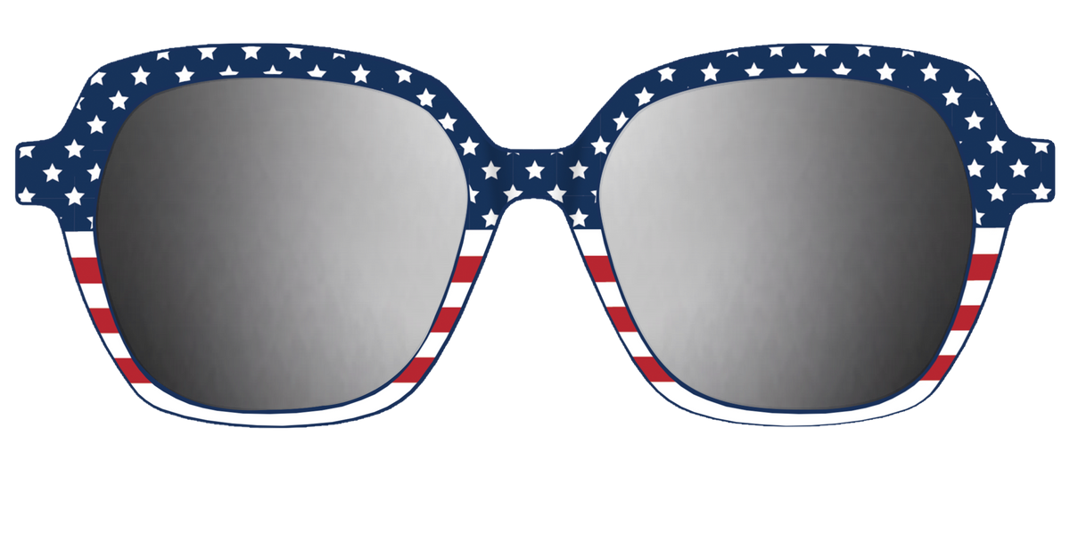 The Polarized Stars & Stripes Sun Top - Front Top Image - Pair Eyewear