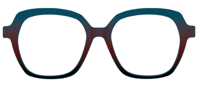 The Teal to Espresso Gradient - Front Top Thumbnail - Pair Eyewear