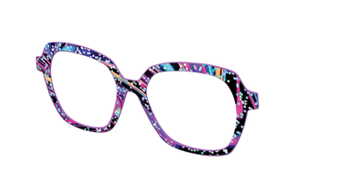 The Vaporwave Marble with Star Glitter - Angle Top Thumbnail - Pair Eyewear
