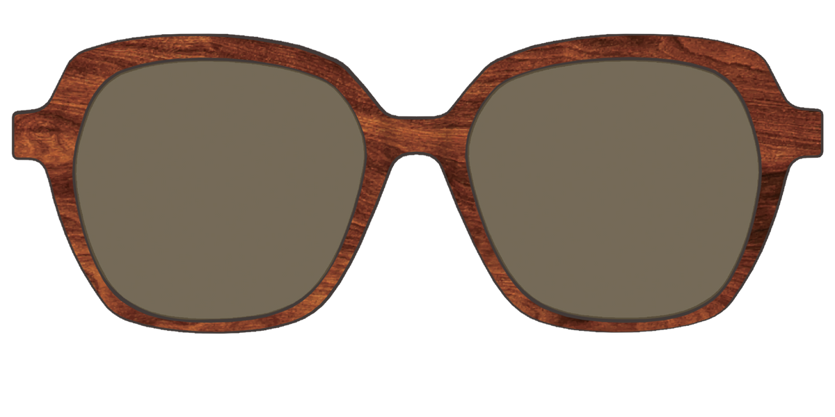 The Polarized Woodgrain Sun Top - Front Top Image - Pair Eyewear