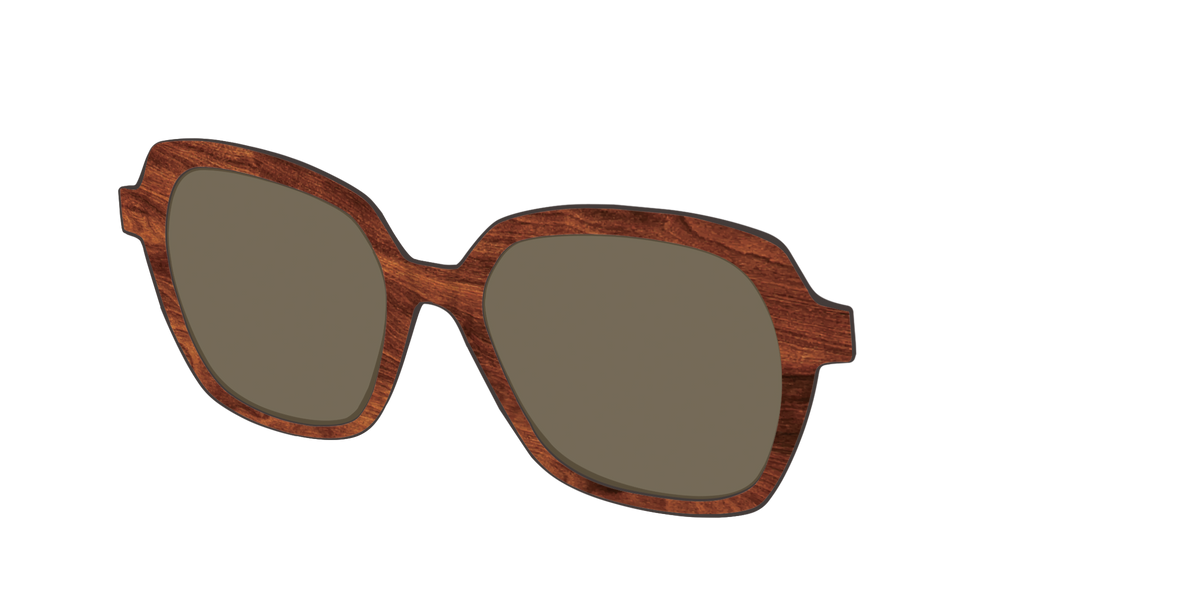 The Polarized Woodgrain Sun Top - Angle Top Image - Pair Eyewear