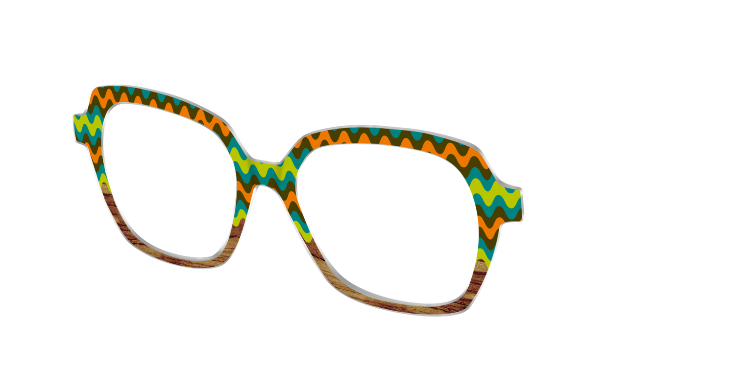 The Woodgrain Waves - Angle Top Image - Pair Eyewear