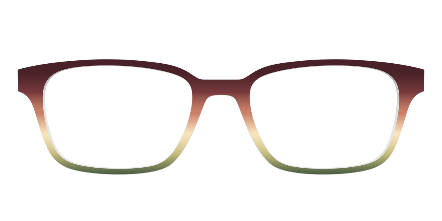 The Acorn to Moss Gradient - Front Top Image - Pair Eyewear