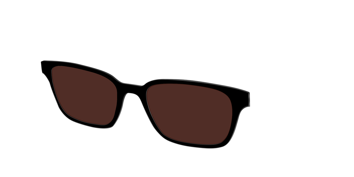 The Black with Brown Golf lens - Angle Top Image - Pair Eyewear
