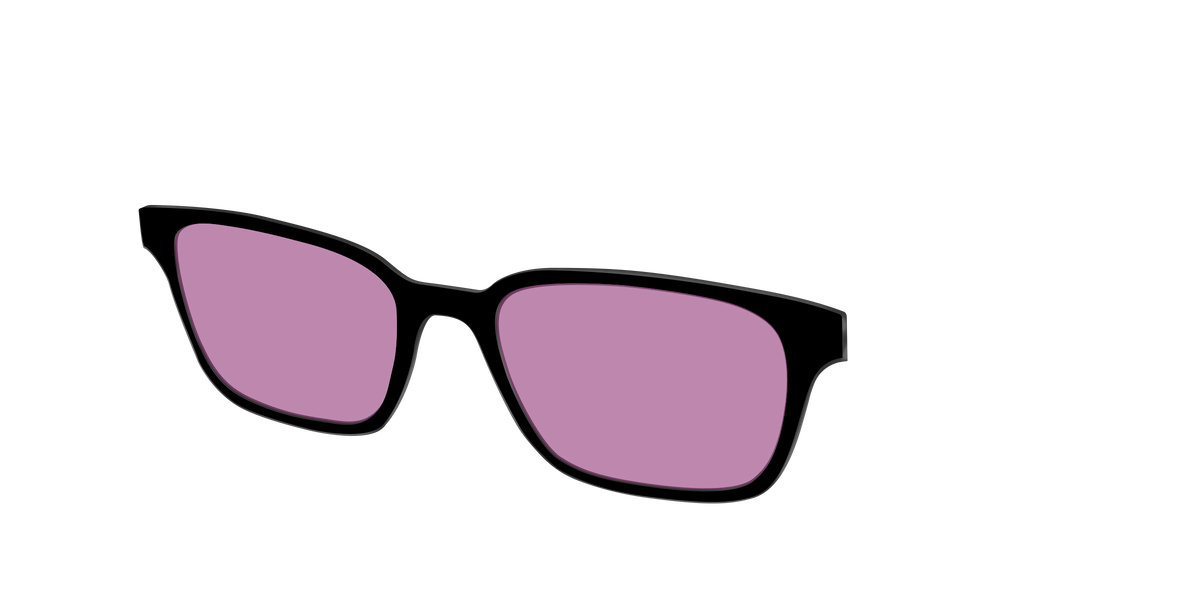 The Black with Pink Racquet Sport lens - Angle Top Image - Pair Eyewear