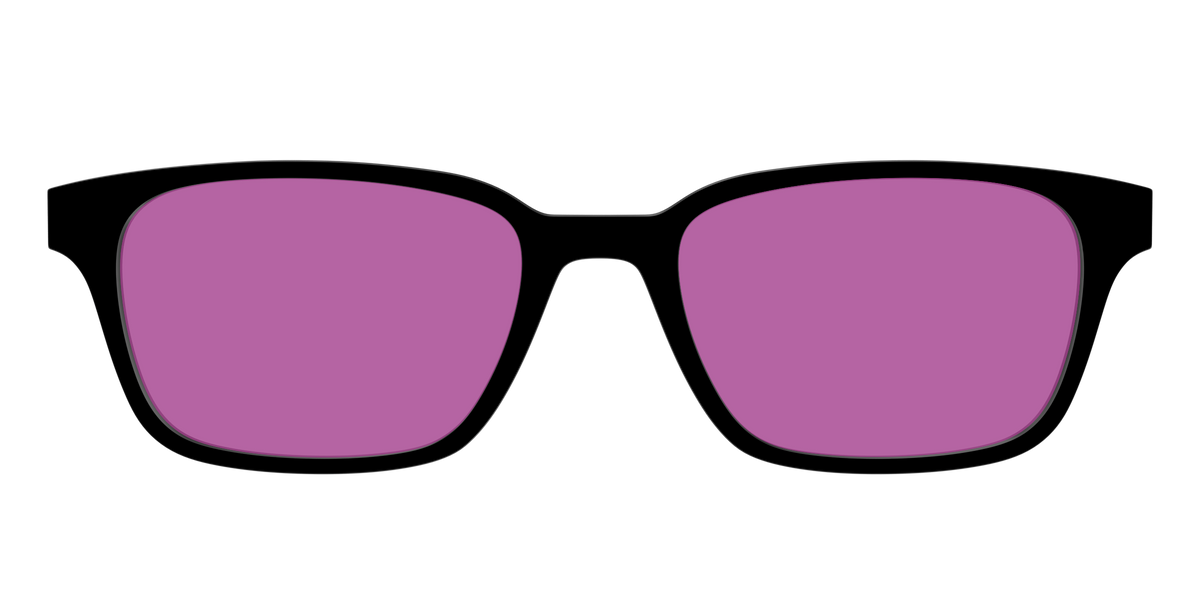The Black with Violet Golf lens - Front Top Image - Pair Eyewear