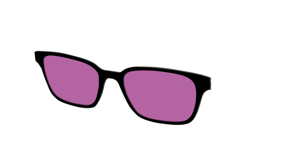 The Black with Violet Golf lens - Angle Top Image - Pair Eyewear