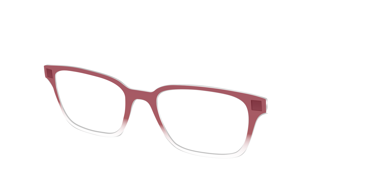 The Burgundy Gradient Crystal - Angle Top Image - Pair Eyewear