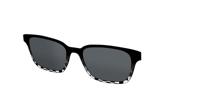 The Polarized Checkerboard Fade Sun Top - Angle Top Thumbnail - Pair Eyewear
