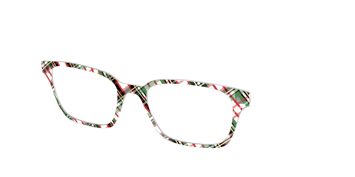 The Evergreen Plaid with Foil Crystal - Angle Top Image - Pair Eyewear
