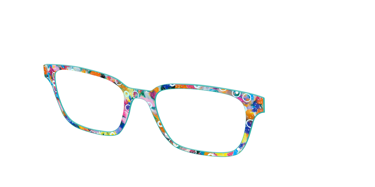 The Imaginative Tortoise with Bubble Glitter - Angle Top Image - Pair Eyewear