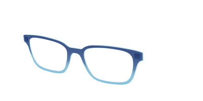 The Indigo to Sky Blue Gradient Crystal - Angle Top Thumbnail - Pair Eyewear