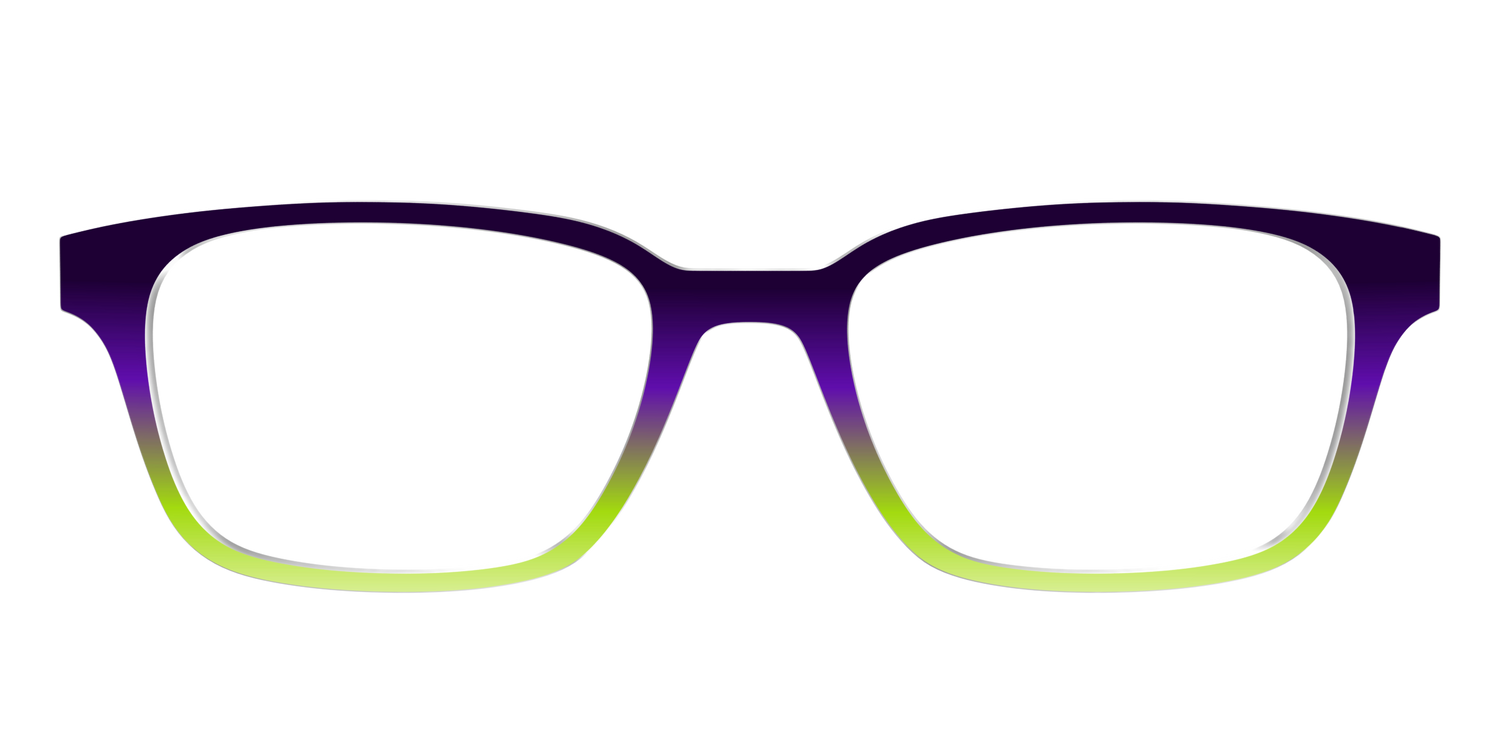 The Midnight to Electric Lime Gradient - Front Top Image - Pair Eyewear