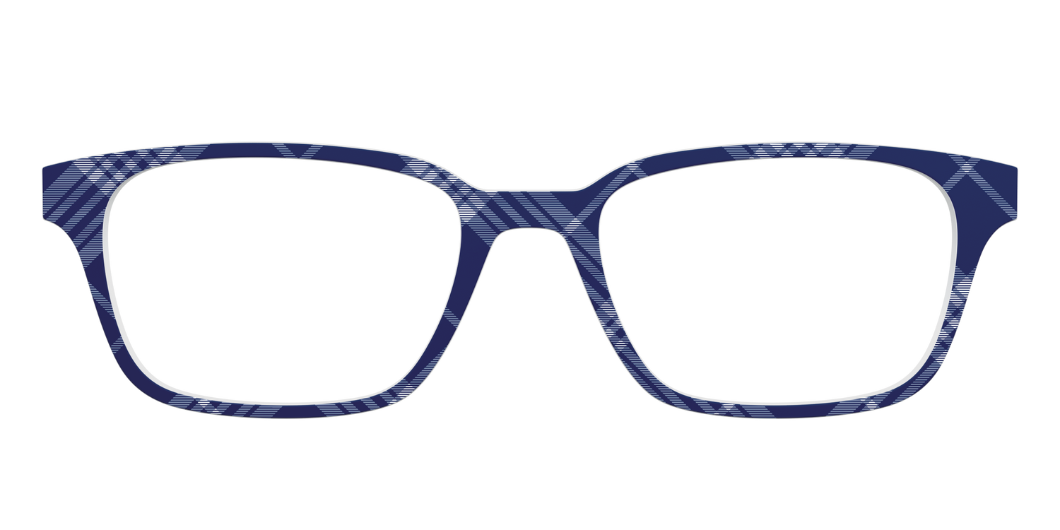 The Navy Twill Plaid - Front Top Image - Pair Eyewear