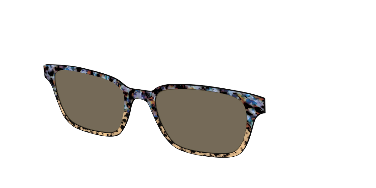 The Polarized Oasis Tortoise Split Sun Top - Angle Top Image - Pair Eyewear