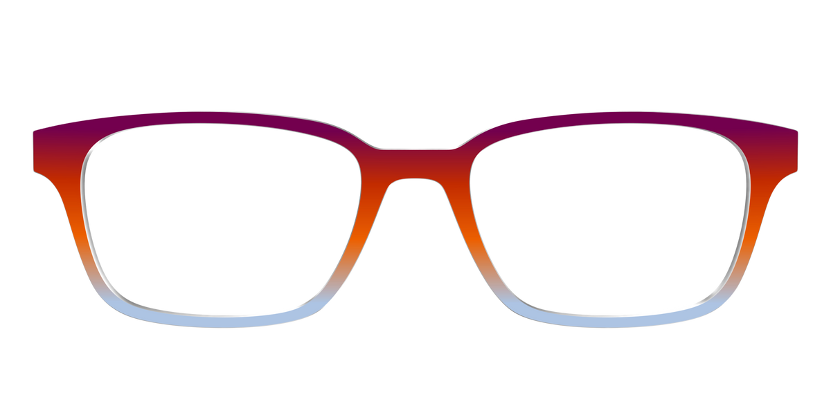 The Raspberry to Periwinkle Gradient - Front Top Image - Pair Eyewear