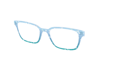 The Sky Blue Crystal with Daisy Glitter - Angle Top Thumbnail - Pair Eyewear