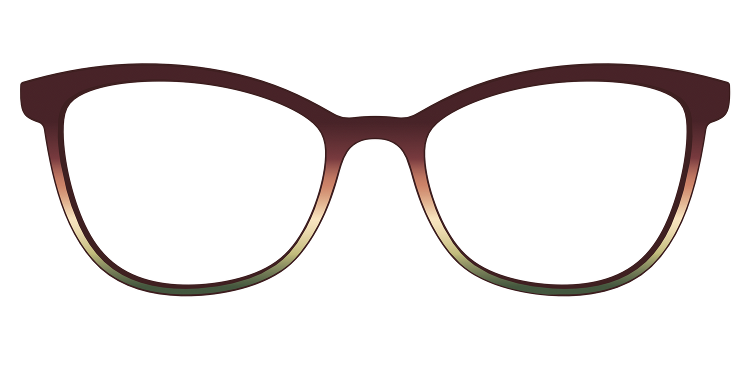 The Acorn to Moss Gradient - Front Top Image - Pair Eyewear