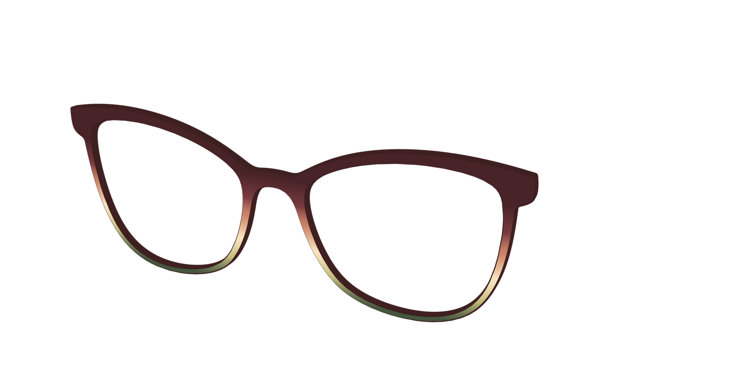 The Acorn to Moss Gradient - Angle Top Image - Pair Eyewear