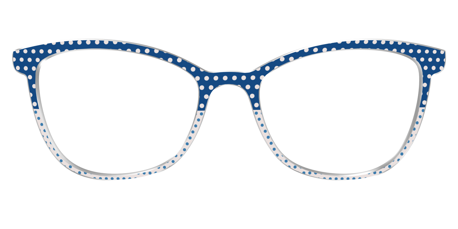 The Aegean Polka Dot Print Mix - Front Top Image - Pair Eyewear