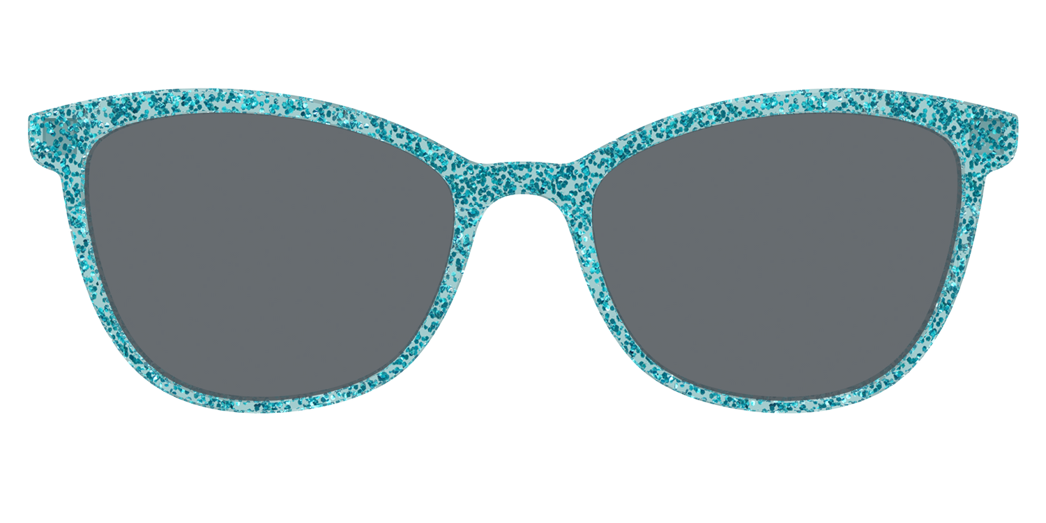 The Polarized Aquamarine Sparkle Sun Top - Front Top Image - Pair Eyewear