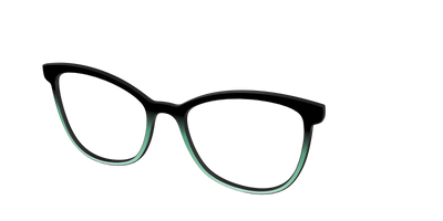 The Black to Spearmint Gradient - Angle Top Thumbnail - Pair Eyewear